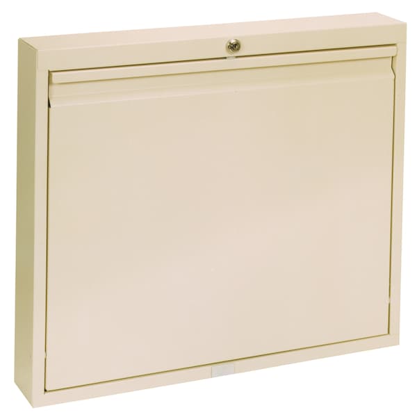 Deluxe Self Close Wall Desk, Beige (23.75"H X 30"W X 4"D)